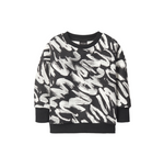 Brush Stroke Crewneck - Black|130231