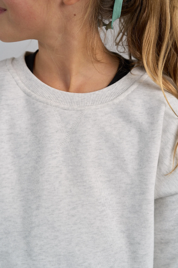 Little Bipsy Elevated Crewneck - Light Heather Grey|116143