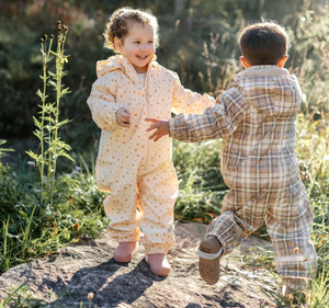 Roobear - Fleece-Lined One-Piece Suit Gingham|173371