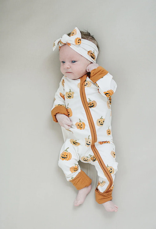 Mebie Baby - Pumpkins Bamboo Zipper|105272