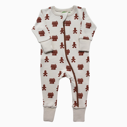 Parade Organics - '2-Way' - Zip Holiday Romper Gingerbread|173330