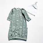 Kickee Pants Sleep Gown & Hat 0-3M|176313