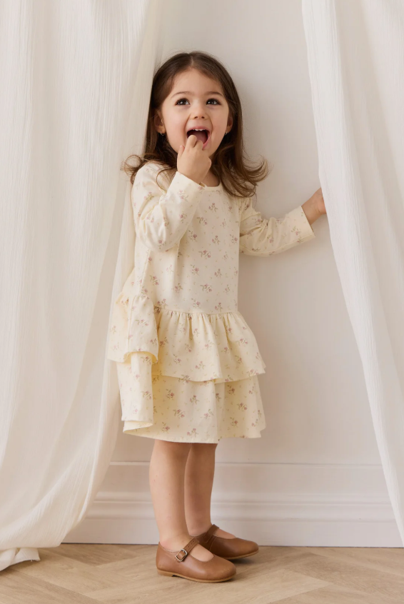 Jamie Kay - Organic Cotton Fayette Dress Thelma Parchment|176859