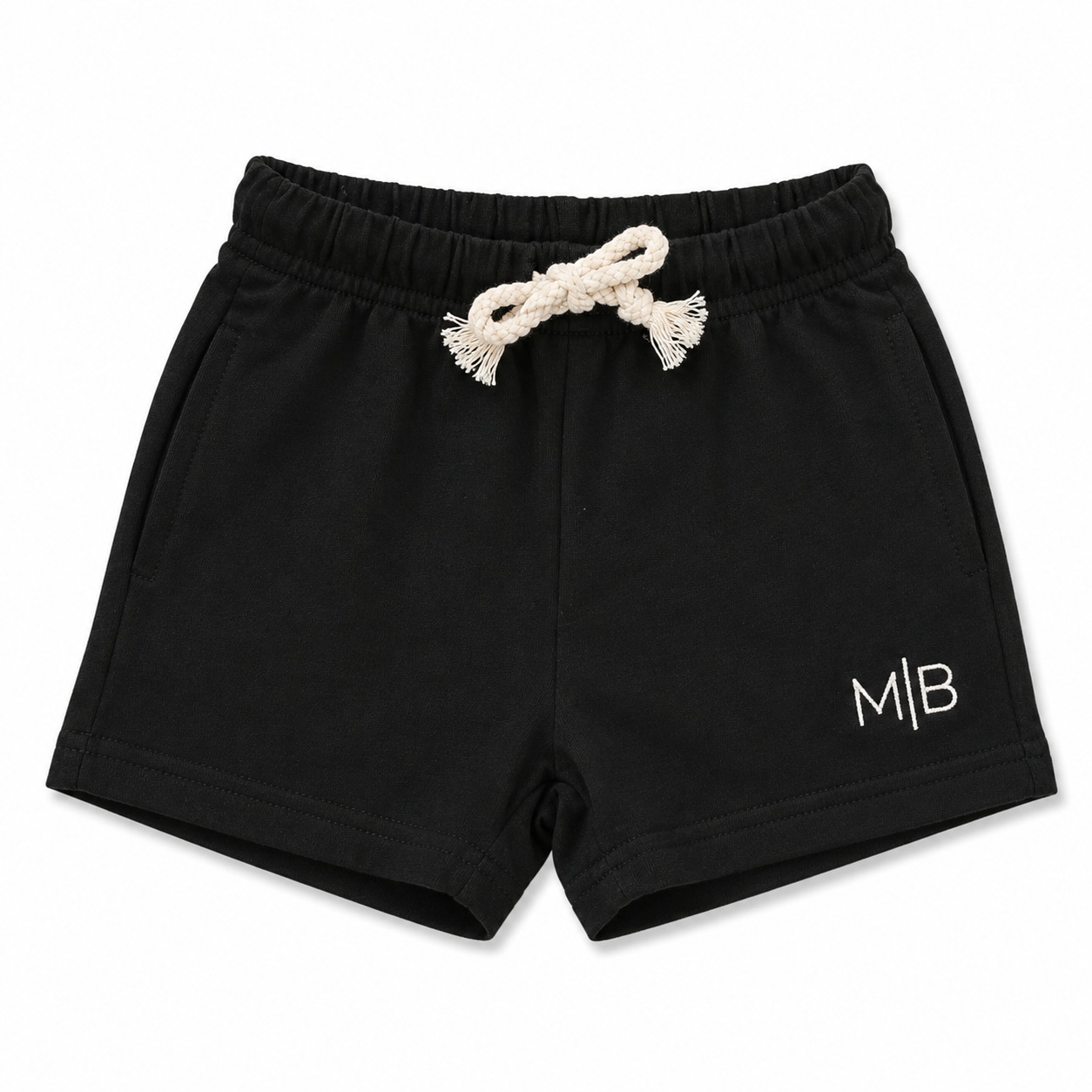 Mebie Baby - Black Pocket Cotton Shorts
