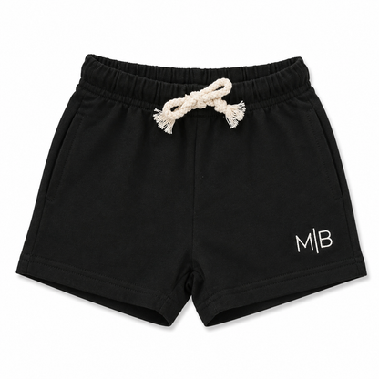 Mebie Baby - Black Pocket Cotton Shorts