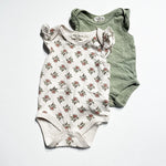 Rabbit + Bear Onesie Set 6-9M|222277