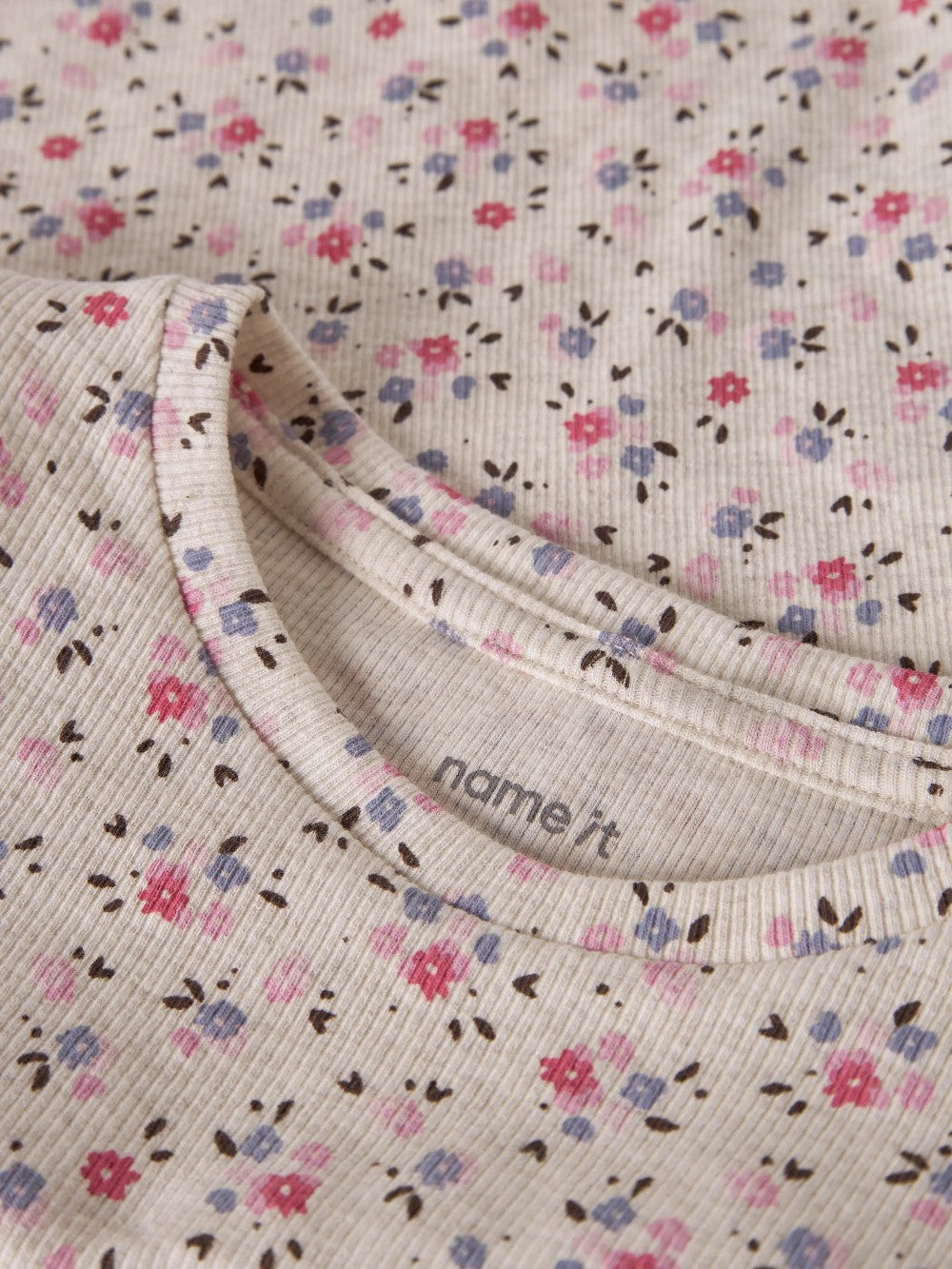 Name It - Ribbed Floral Long Sleeve|225536