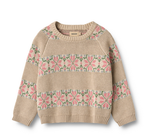 Wheat - Jaquard Pullover Alberte Warm Sand|164399