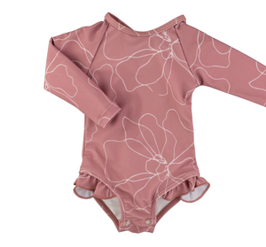 Current Tyed - "Olivia" Ruffle Rashguard Suit|140504