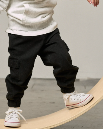 Little Bipsy - Cotton Twill Cargo Jogger - Black|164279