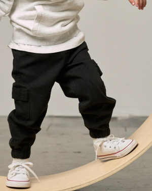 Little Bipsy - Cotton Twill Cargo Jogger - Black|164279