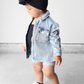 Little Bipsy - Checkered Shacket - Light Wash|145234