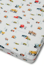 Muslin Fitted Crib Sheet - Happy Trucks|136239