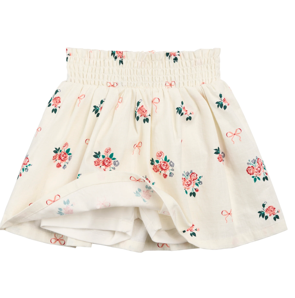Miles The Label - Woven Floral Bow Skirt|193757