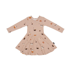 Belan.J - Long Sleeves Twirl Dress Witch Cats|220703