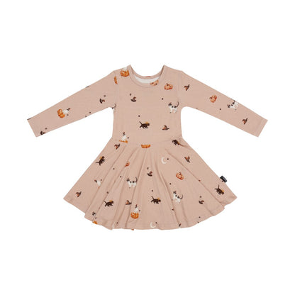 Belan.J - Long Sleeves Twirl Dress Witch Cats|220703