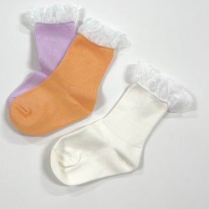 Bella Frill Socks - Orange|99423