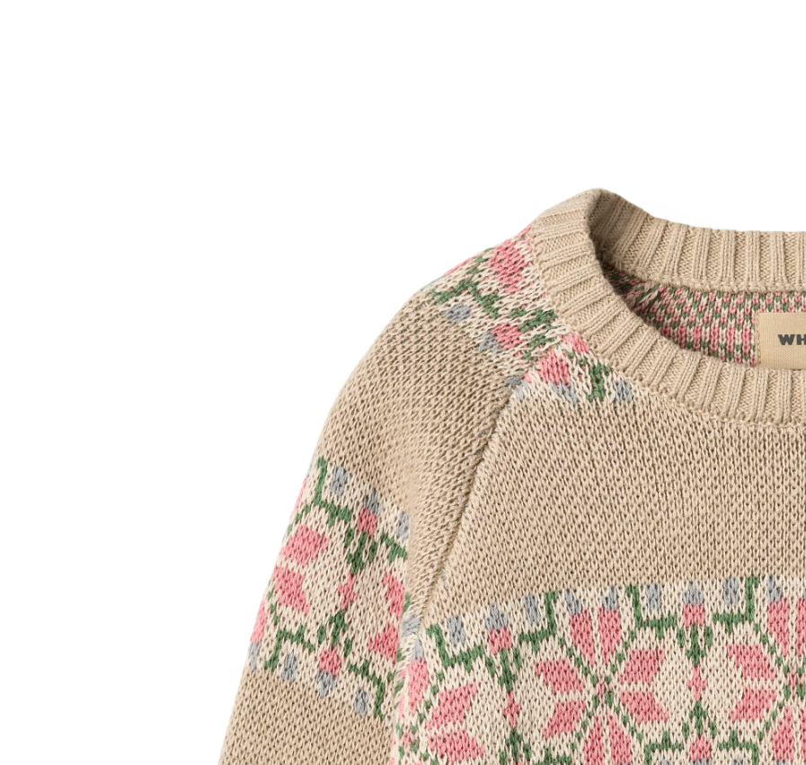 Wheat - Jaquard Pullover Alberte Warm Sand|164401