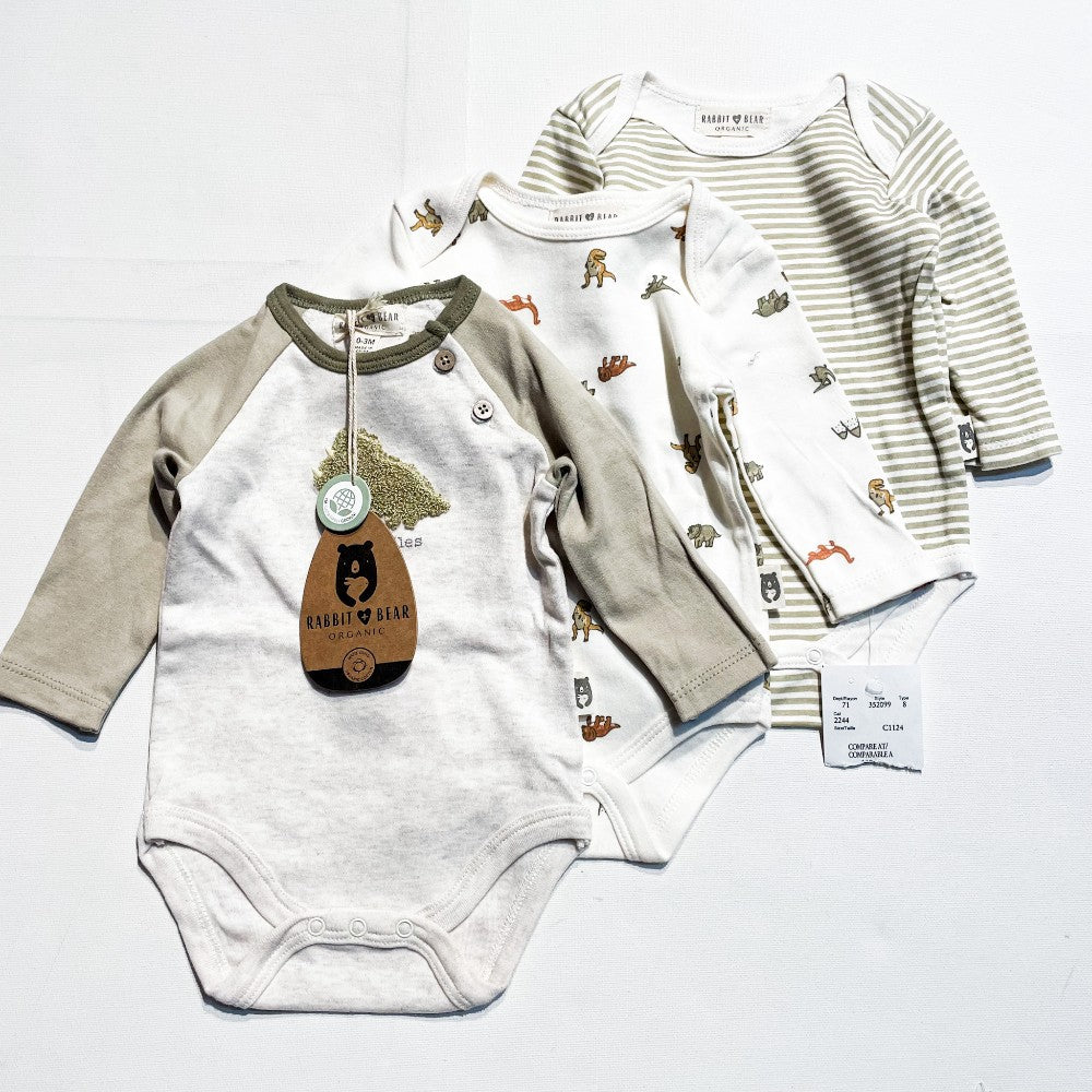 Rabbit + Bear Onesie Set 0-3M|175763
