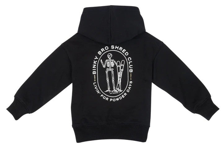 Binky Bro - Powder Skelly Black Hoodie|112421