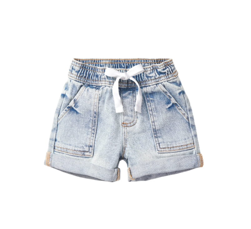 Little Bipsy - Rolled Denim Short - Light Wash|139462
