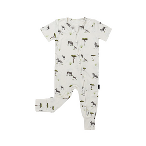 Belan.J - SS Zipper Romper - Zebras|193943