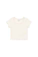 Jamie Kay - Fine Rib Cotton Ines Top Parchment|176745