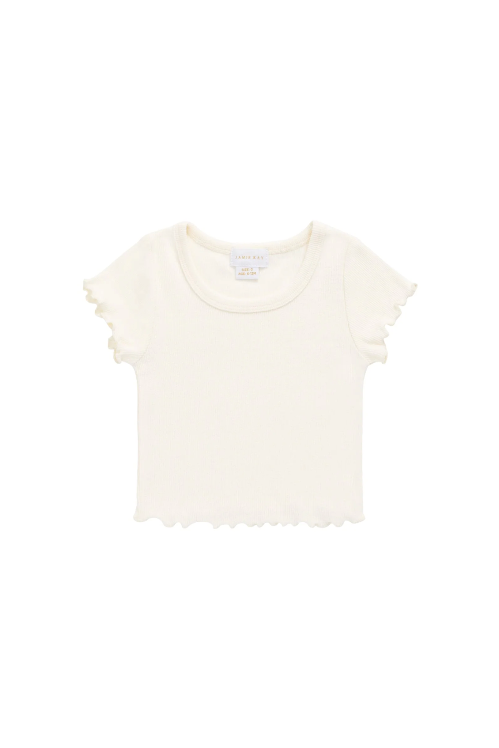 Jamie Kay - Fine Rib Cotton Ines Top Parchment|176745