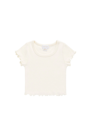 Jamie Kay - Fine Rib Cotton Ines Top Parchment|176745