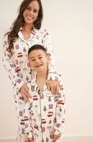 Bambie & Birdie - Kid's Collared Button up Set - CALI CHRISTMAS|171138