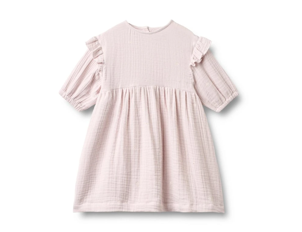 Wheat - Dress 3/4 Sleeve Gro purple light flowers|197169