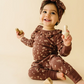 Organic Ruffle Onesie & Pants Set - Winter Bloom|107564