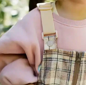 Roobear - Fleece-Lined Overalls Gingham|173388