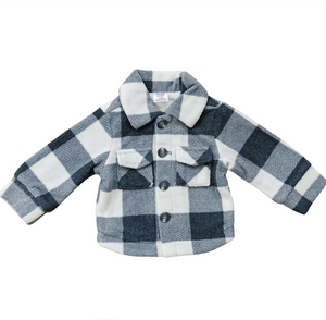 Mebie Baby - Checkered Sherpa Shacket|104213