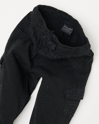 Little Bipsy - Cotton Twill Cargo Jogger - Black|164282
