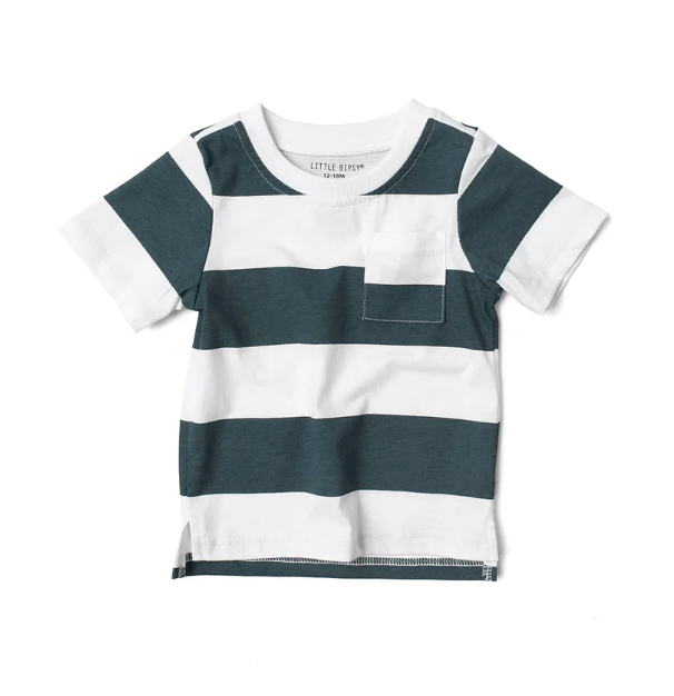 Little Bipsy - Striped Tee - Navy|102802