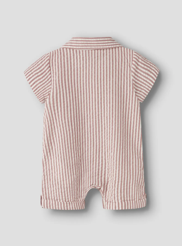 Name It - Striped Romper Mocha|209369