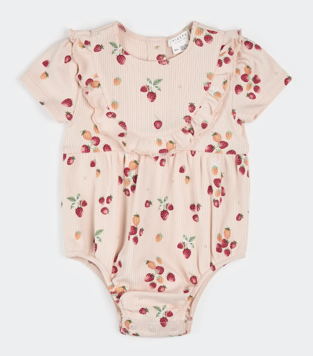 Petit Lem - Romper - Strawberry Bow|187193