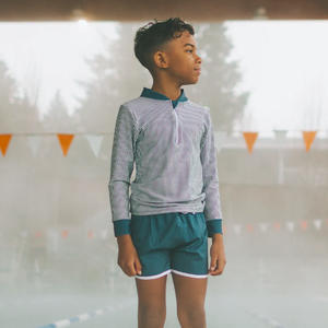 Honeysuckle - Kid's Trunks - Navy, White Trim|140823