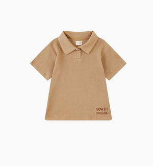 Norsu Organic - Organic Waffle Polo T-Shirt-Tiger Brown|104129