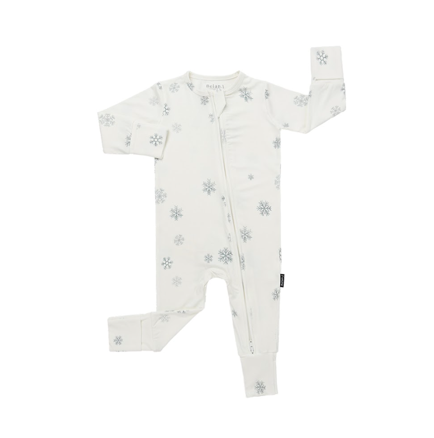 Belan.J - Footless Zipper Sleeper Snowflakes|175442
