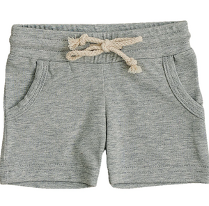 Mebie Baby - Heather Grey Pocket Cotton Shorts|87465