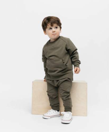 Little Bipsy - Pocket Pullover - Dark Moss|94699