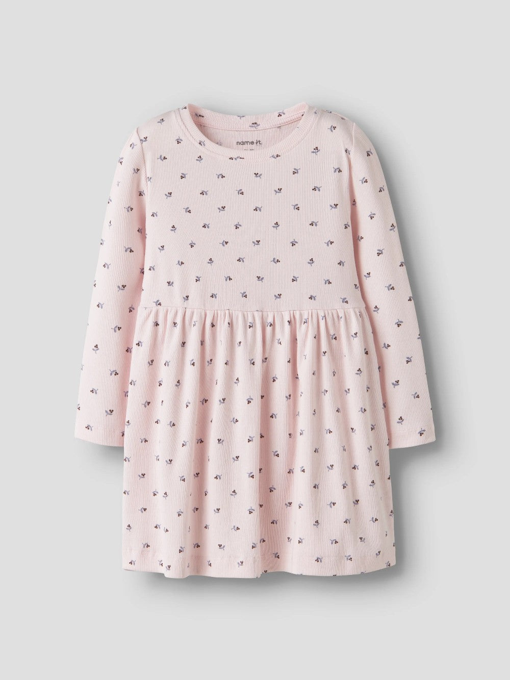 Name It - Long Sleeve Ribbed Floral Dress|225515