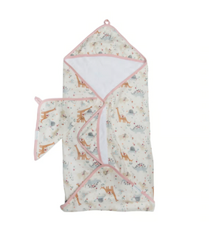 Loulou Lollipop - Muslin Hooded Towel Set - Baby Dinomite|136267