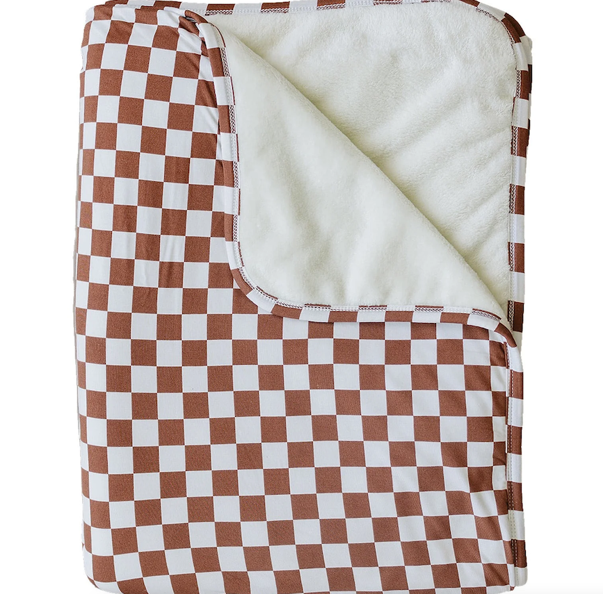 Mebie Baby Rust Bamboo Fleece Quilt|118335