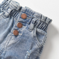 Paperbag Waist Denim - Light Wash|164257