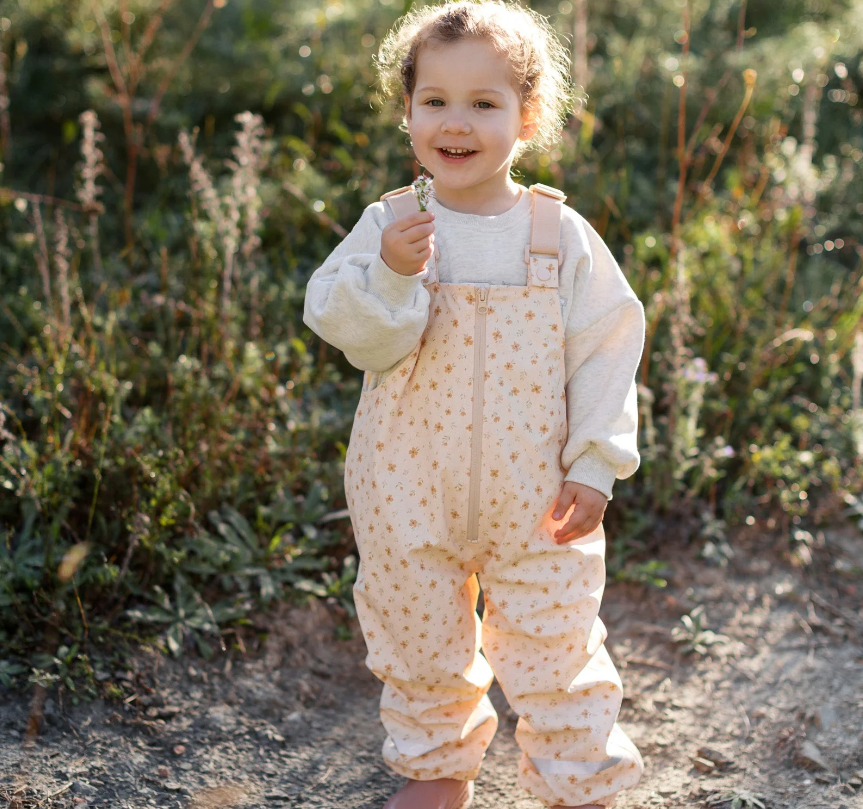 Roobear - Fleece-Lined Overalls Floral|173385