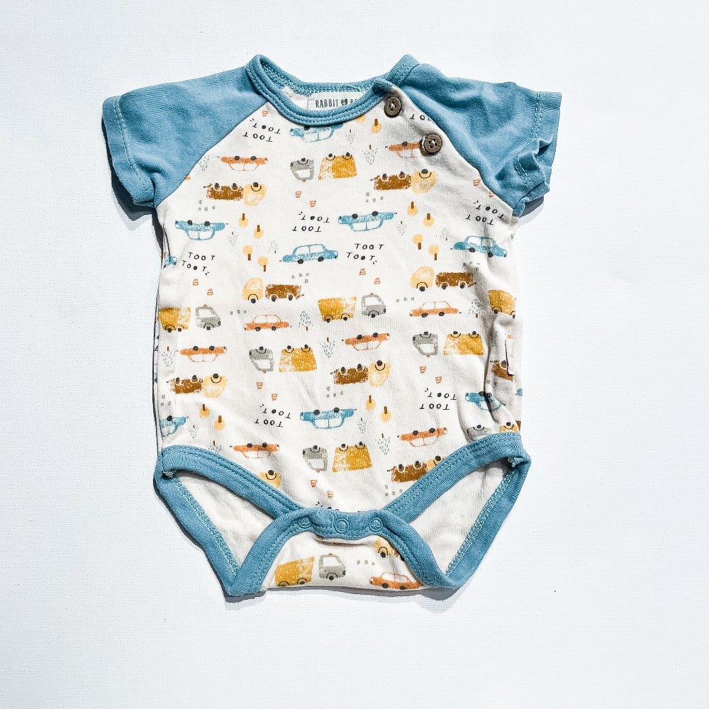 Rabbit + Bear Onesie 0-3M|203635