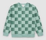 Miles The Label - Turquoise Check Sweatshirt|194081